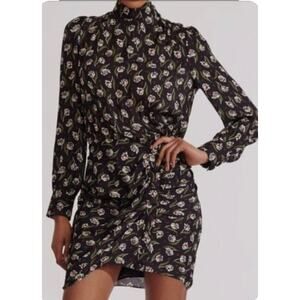 Veronica Beard Cadence Silk Floral Print Midi Dress SZ 2